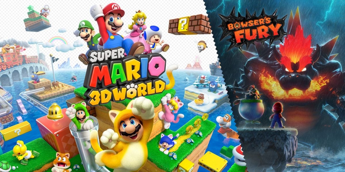 Screenshot von Super Mario 3D World + Bowser's Fury im Koop-Modus auf der Switch