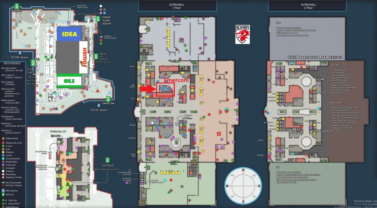 Emercom location shown on map 