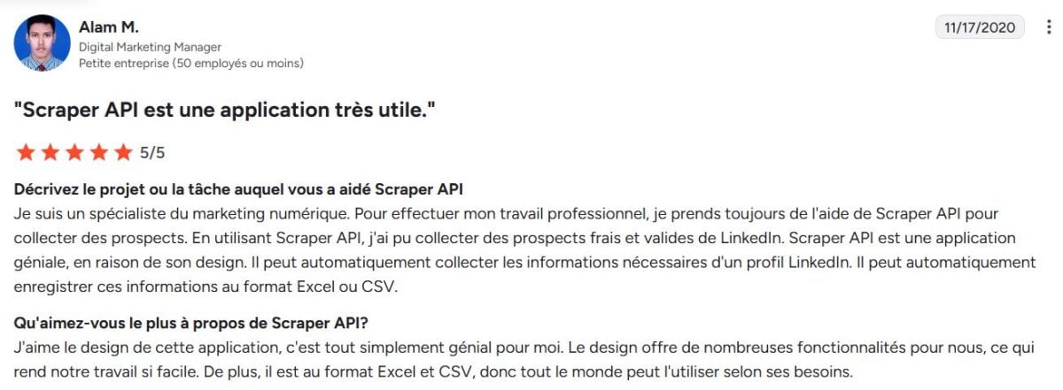 Sample review of ScraperAPI.