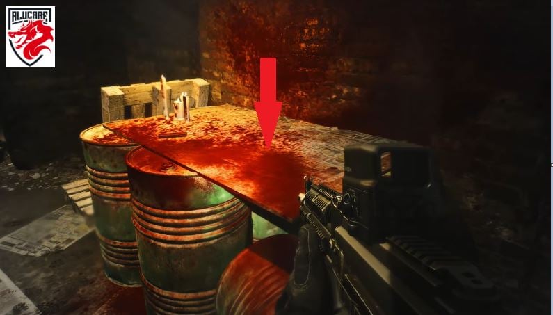 出现点 4:房间对面拱门旁的血桶上