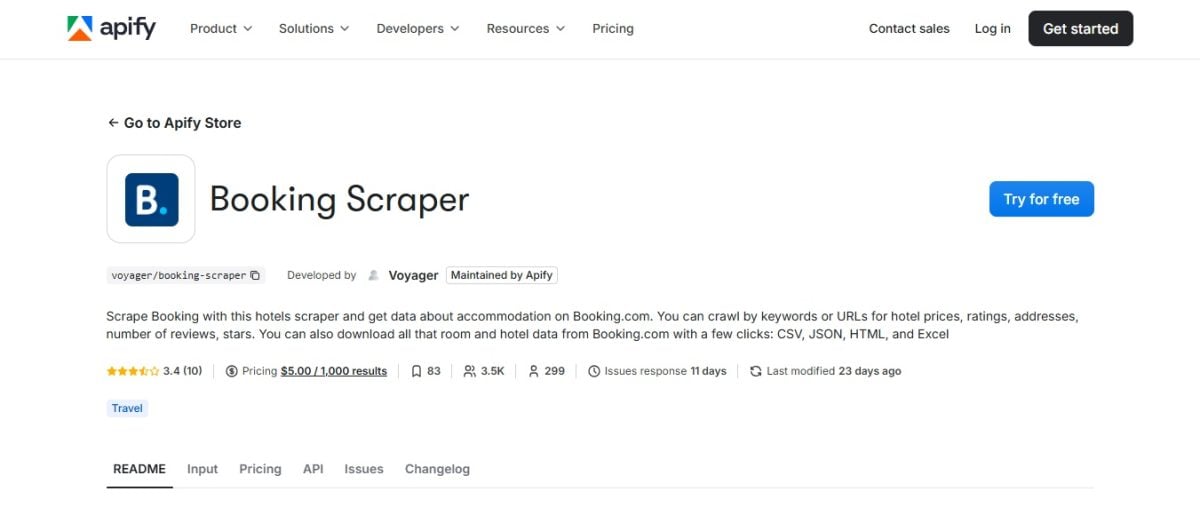 Apify, Ihre Plattform für gebrauchsfertige Scraper