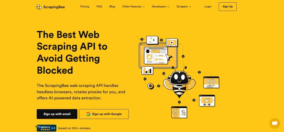O ScrapingBee é a solução ideal para a recolha de dados de sítios dinâmicos como o Airbnb 