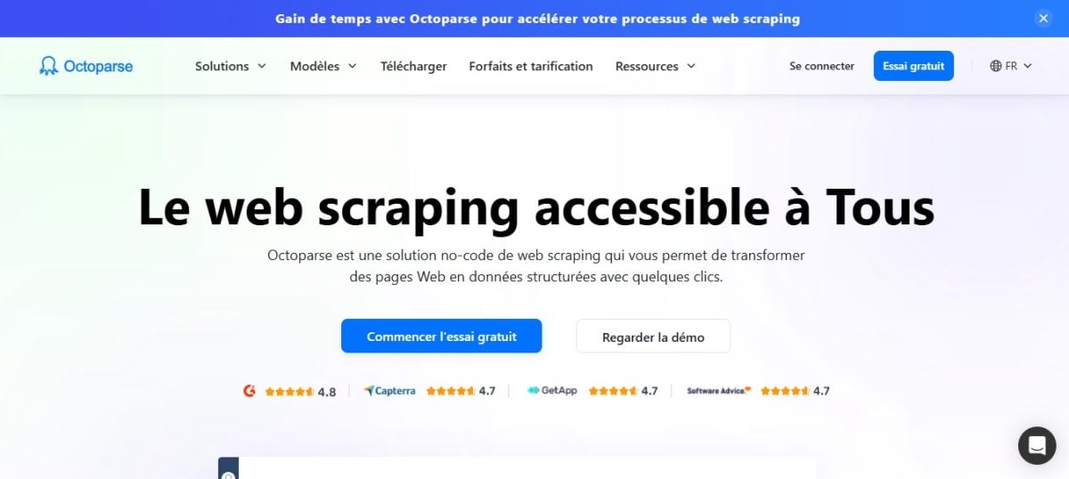 Octoparse: lo strumento ideale per lo scraping di LinkedIn senza codice, accessibile a tutti.