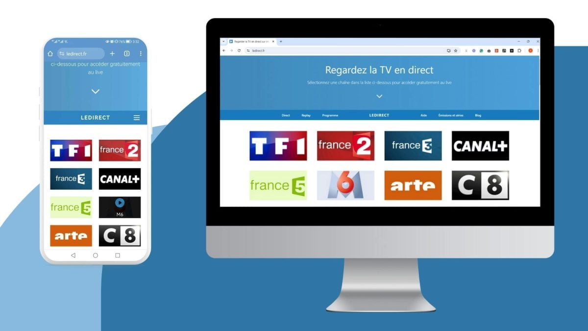 Grâce à LeDirect.fr, vous pouvez suivre vos chaînes préférées en direct en ligne sur ordi, portable ou TV connectée.