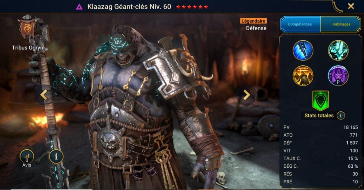 Руководство по мастерству, благодати и артефактам на гигантов Klaazag Keyhulk (Клаазаг Кейхулк) на RSL 