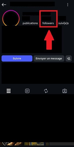 Option, um die Abonnenten von jemandem auf Instagram zu sehen