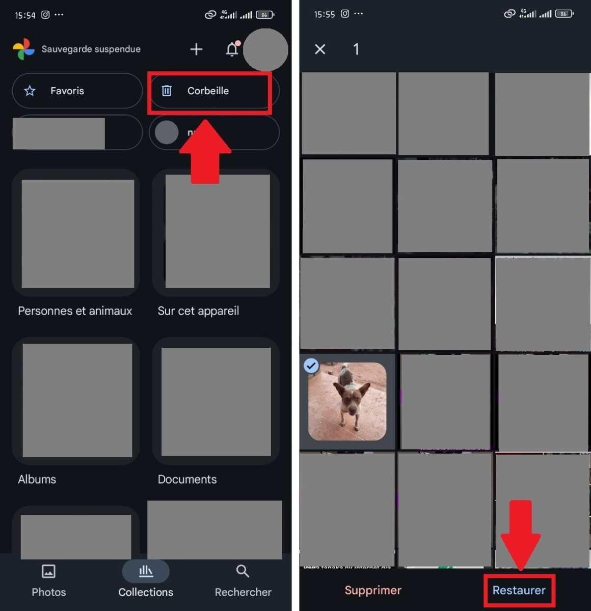 Vous pouvez récupérer les fichiers supprimés en quelques clics dans la Corbeille de Google Photos 