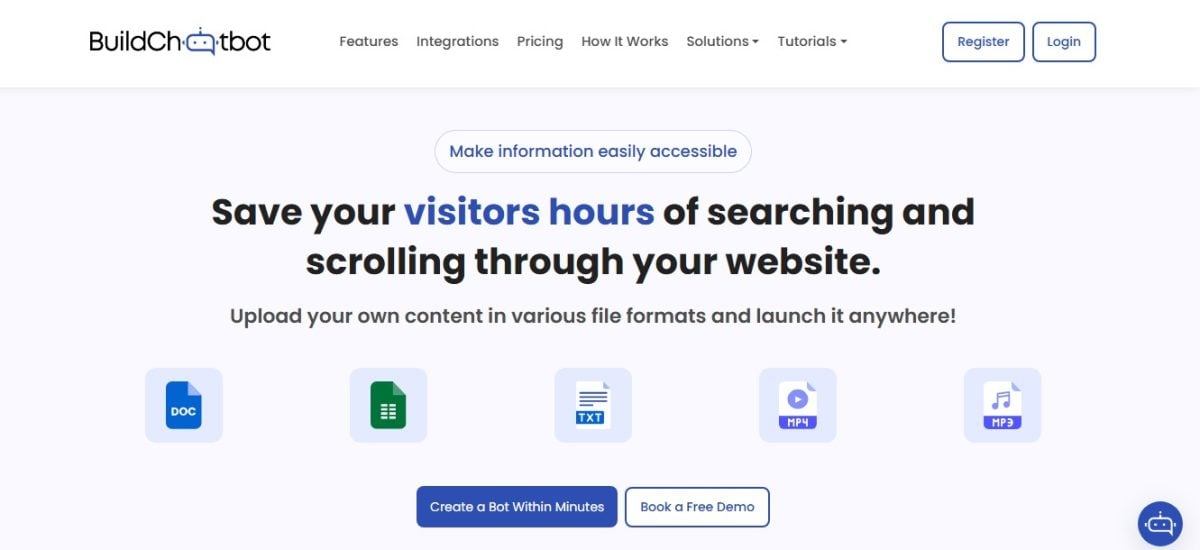 Interface de Build Chatbot