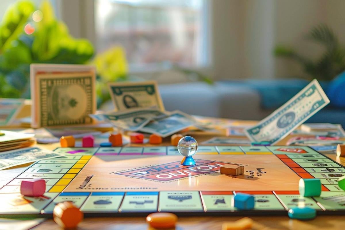 Image d'un plateau de jeu Monopoly. 