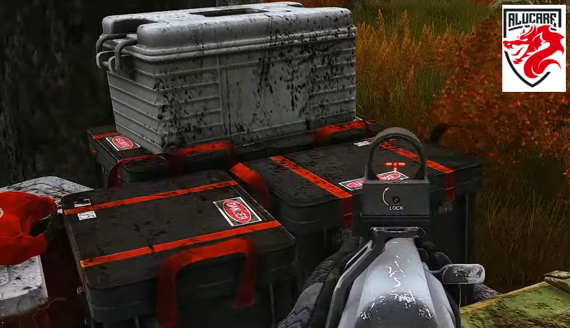 Cajas en el puesto avanzado Ryabina