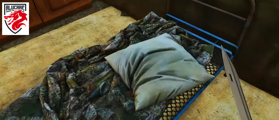 Interior Gnezdo, cama y almohada