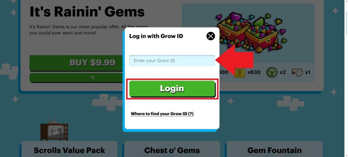 Renseignez votre ID dans l'emplacement dédié. Vous retrouverez l'ID en lançant le jeu et il se trouve en bas à gauche de l'écran.