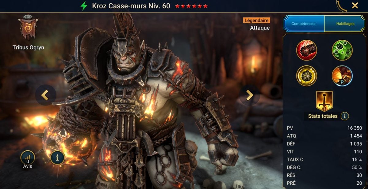 Guide maîtrises, grâce et artefact sur Kroz Casse-murs (Kroz Wallbreaker) sur RSL 