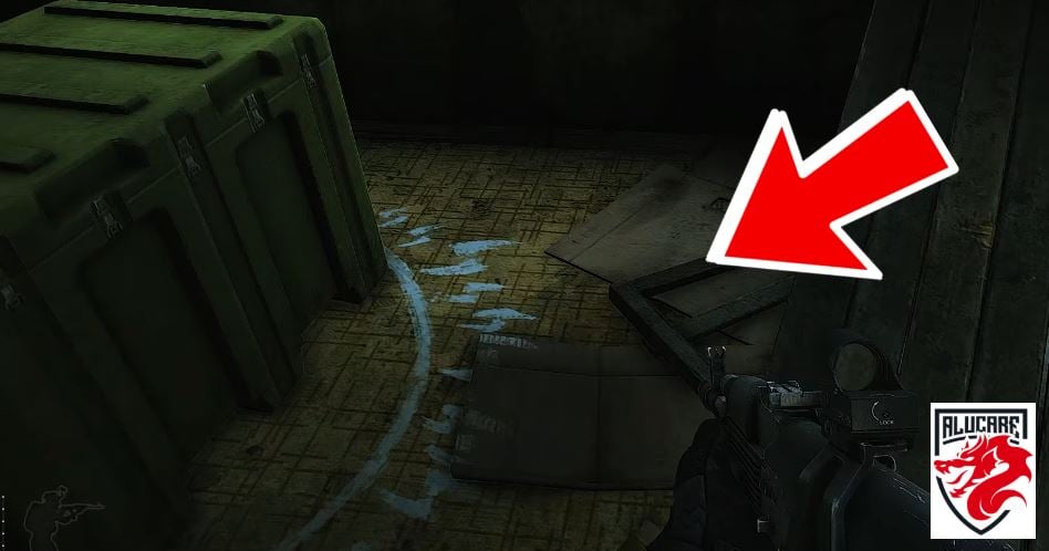 Ubicación de la nota en la casa de la isla Scav