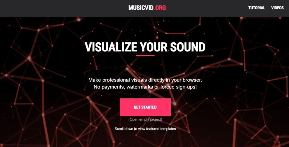 Musicvid, una herramienta online gratuita para convertir tu música en vídeos.