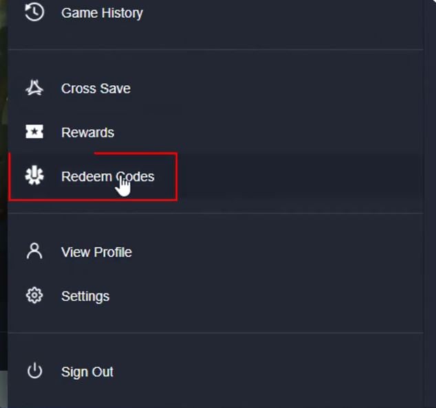 O botão para trocar os seus códigos no Destiny 2