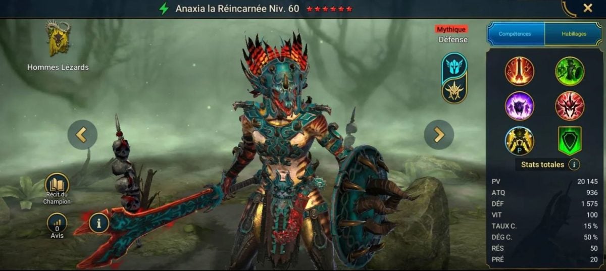 Guia de domínios, graças e artefactos sobre Anaxia, a Reencarnada (Anaxia the Reborn) em RSL 