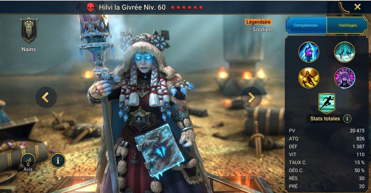 Guide to masteries, grace, and artifacts for Hilvi the Rime-called on RSL 