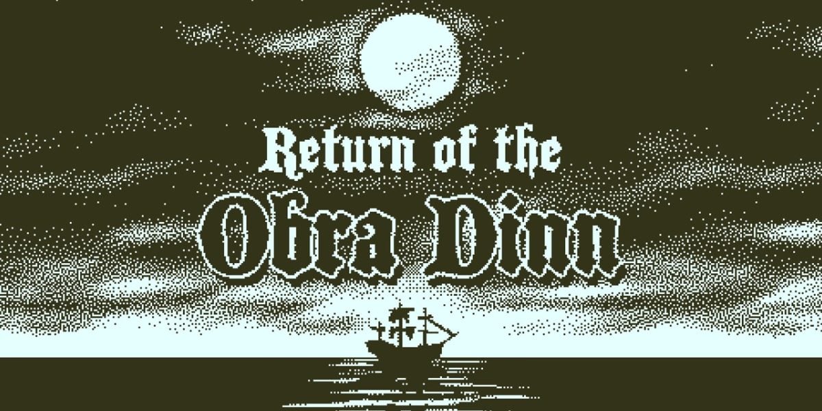 Le jeu Return of the Obra Dinn sur PC. 
