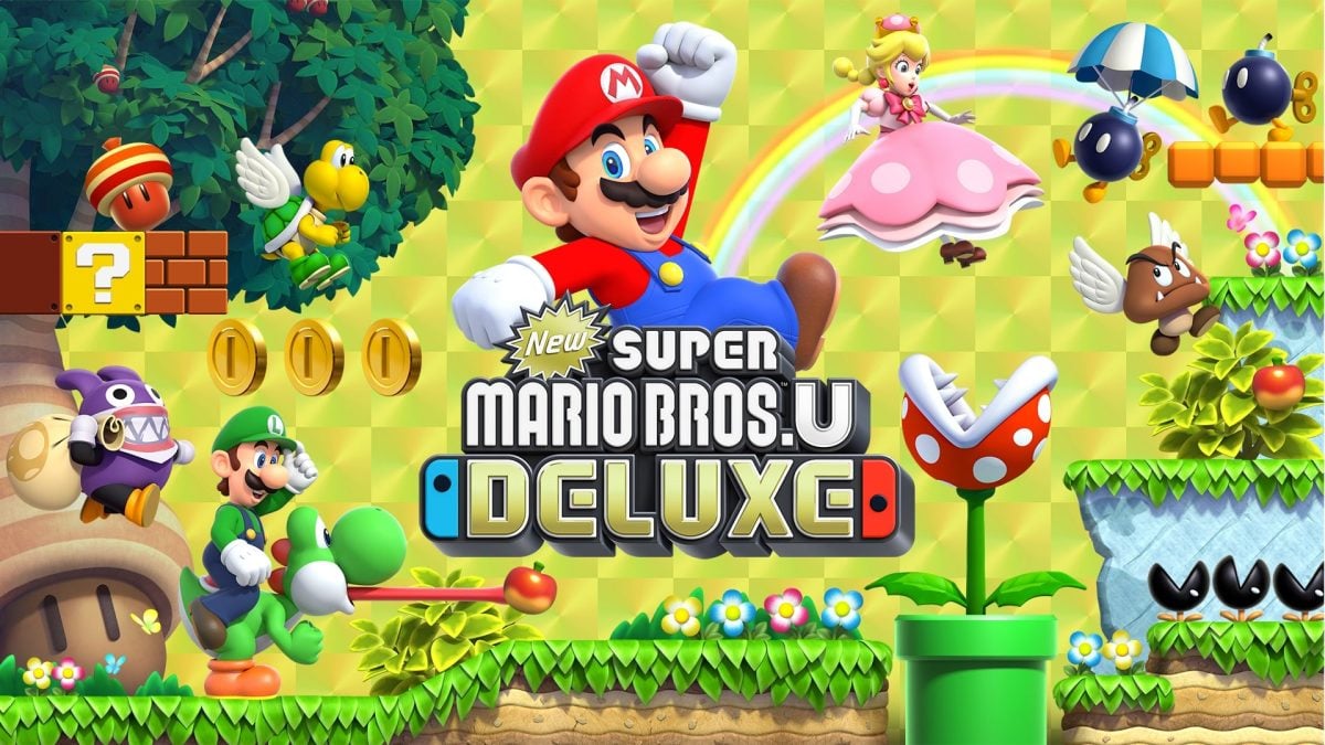 Le jeu New Super Mario Bros. U Deluxe sur Nintendo Switch.