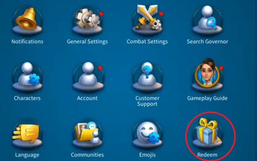 Redeem on Rise of Kingdoms