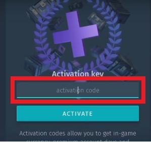 Feltet til indtastning af koder i War Thunder