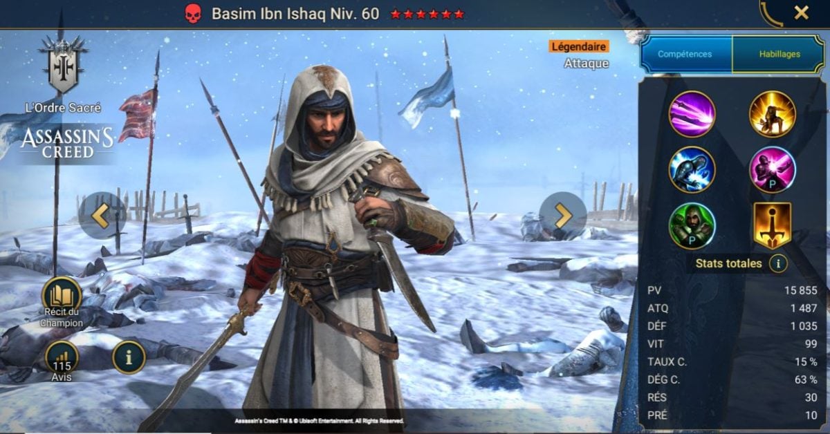 RSLのバシム・イブン・イシャーク（）のマスタリー、恩寵、アーティファクトガイド 