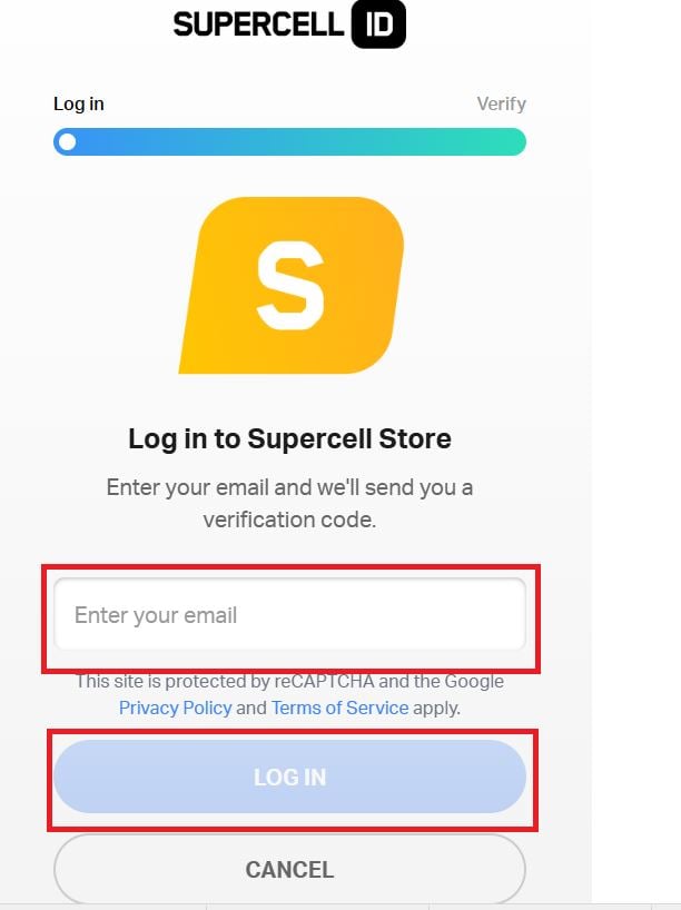 Access your account on Supercell