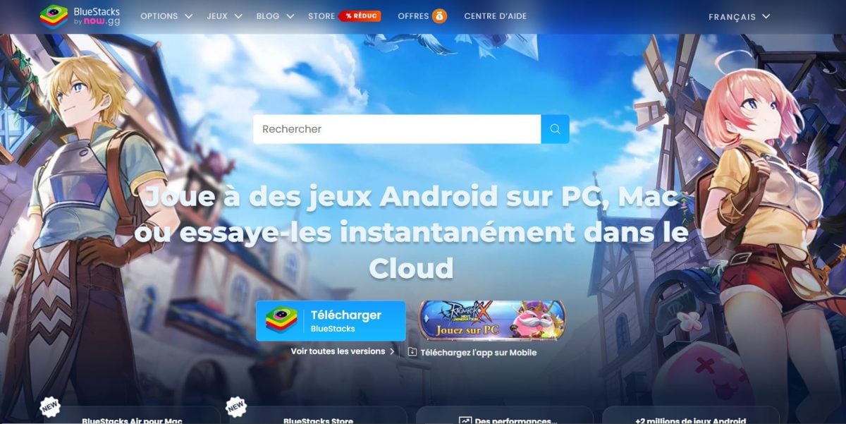 Official Bluestacks emulator home page. 