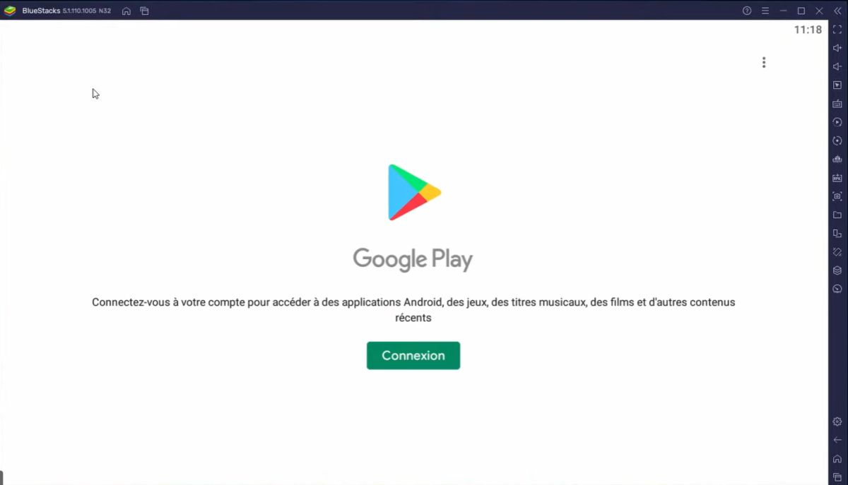 Connect to Goople Play on Bluestacks. 