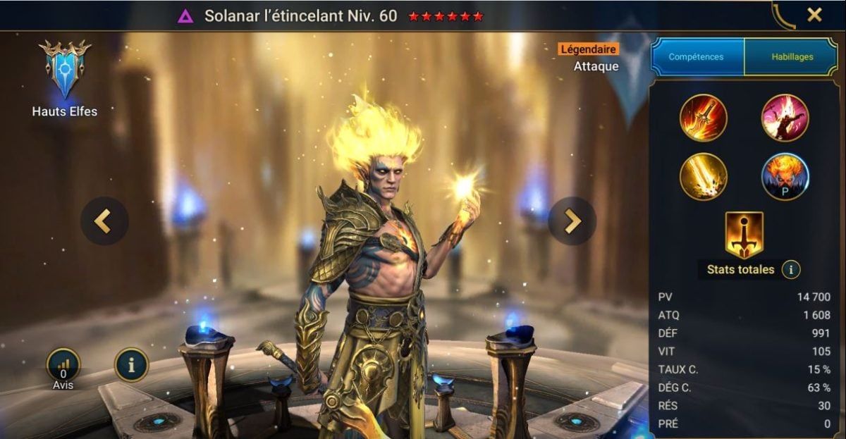 Guida alle maestrie, alla grazia e agli artefatti per Solananar the Gleaming su RSL 