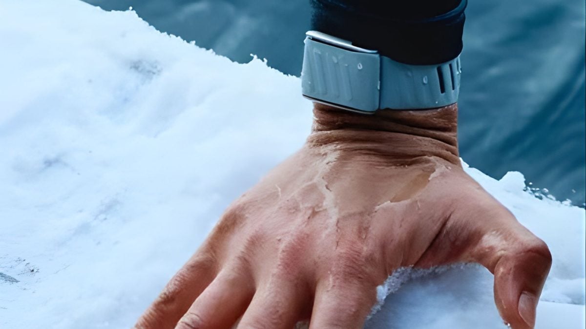 Bracelet Whoop mouillé.