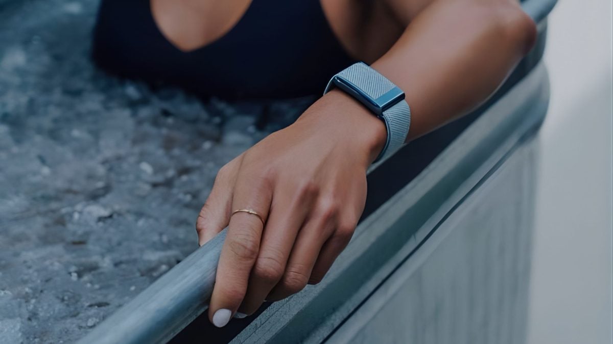 Bracelet Whoop en prenant le bain.