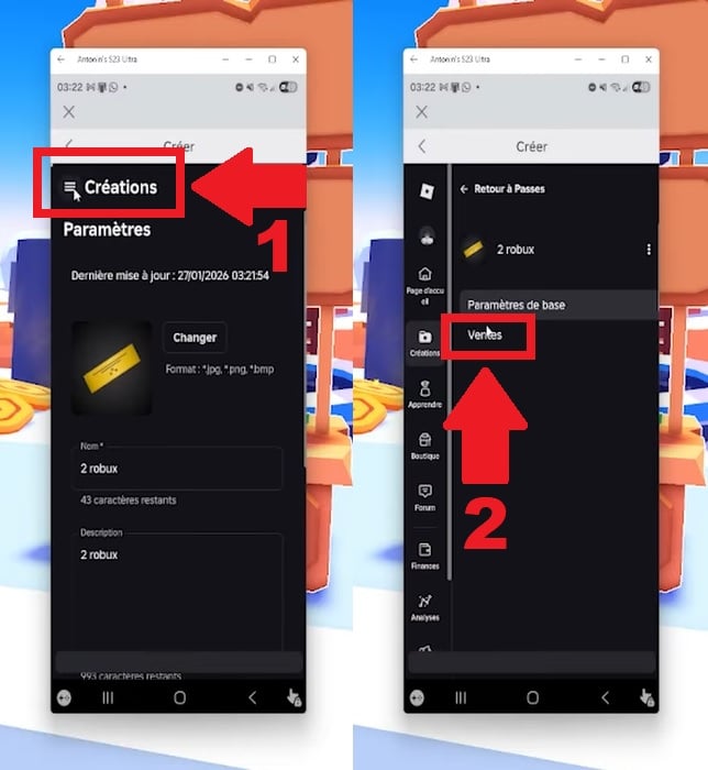 进入新游戏通行证的 "销售 "部分