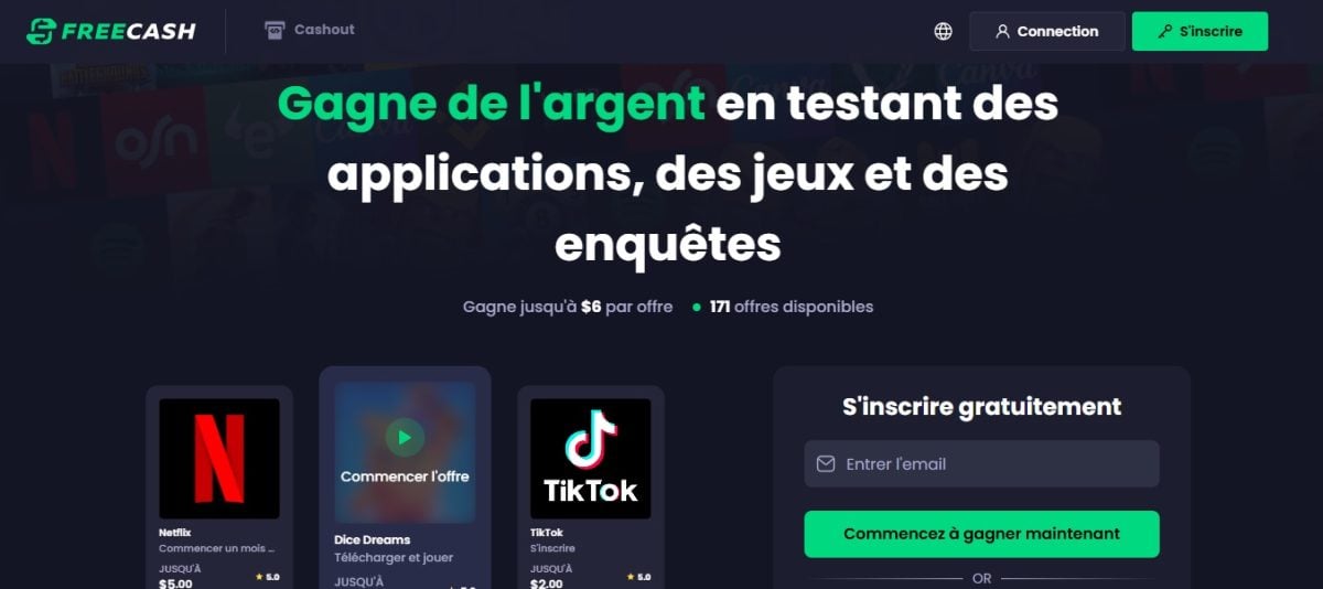 FreeCash, platform andal untuk menghasilkan uang secara online