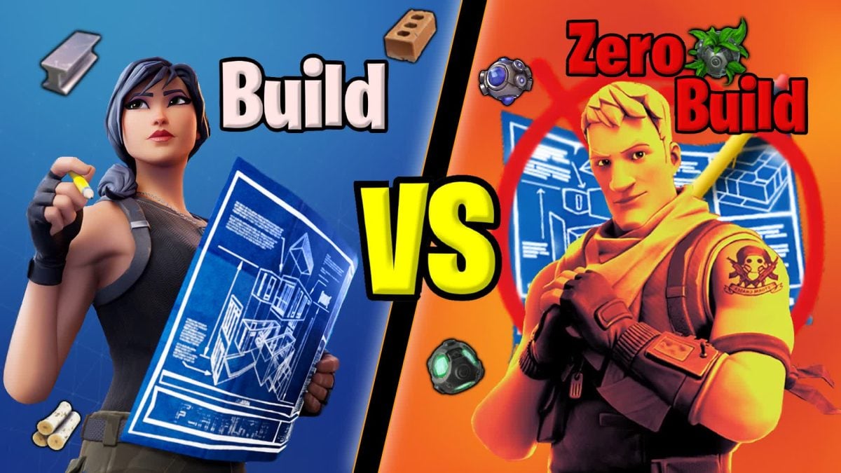 Build vs Zero Build sur Fortnite.