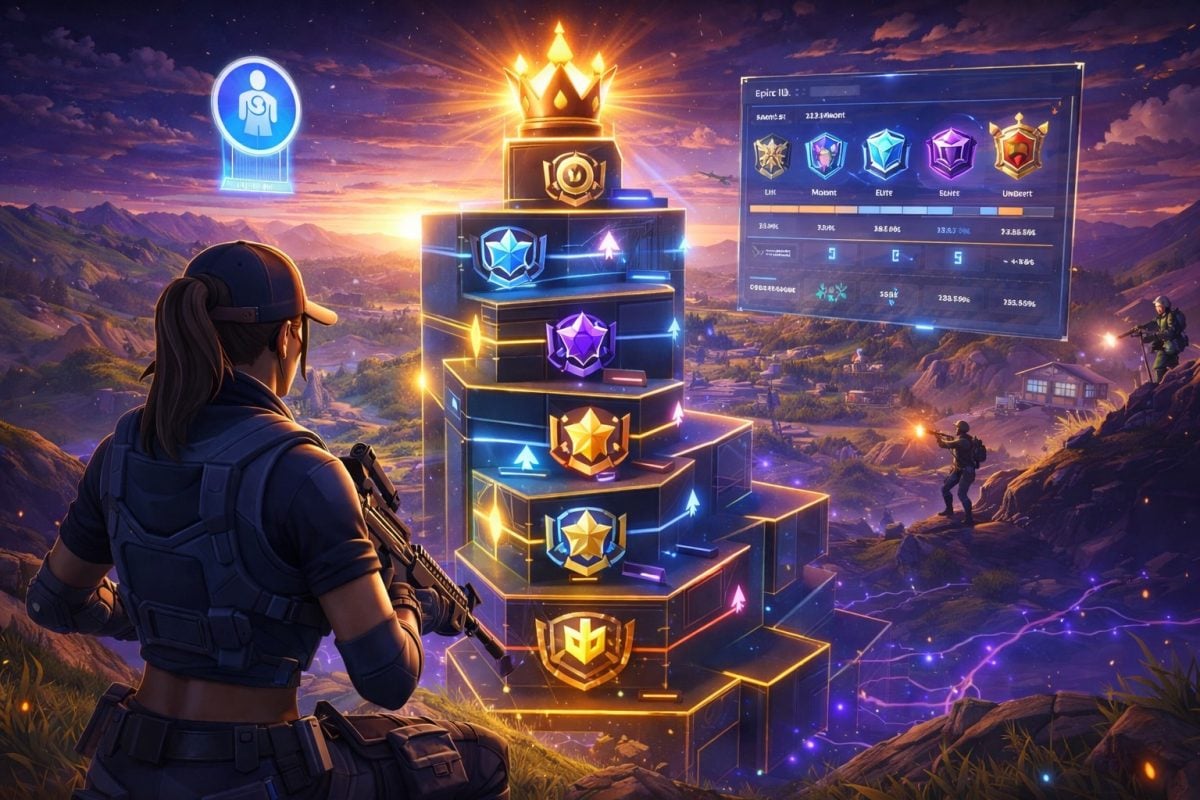 Image illustrative des rangs sur Fortnite.