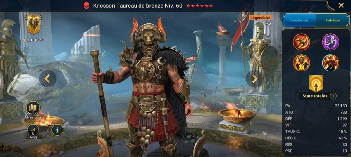 RSLの「青銅の牡牛クノッソン」のマスタリー、グレース、アーティファクトのガイド 