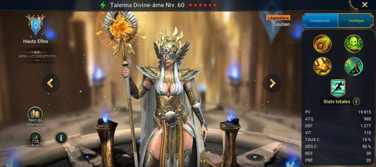 Panduan tentang keahlian, berkah, dan artefak untuk Talenna Divine-âme (Talenna Soulseer) di RSL 