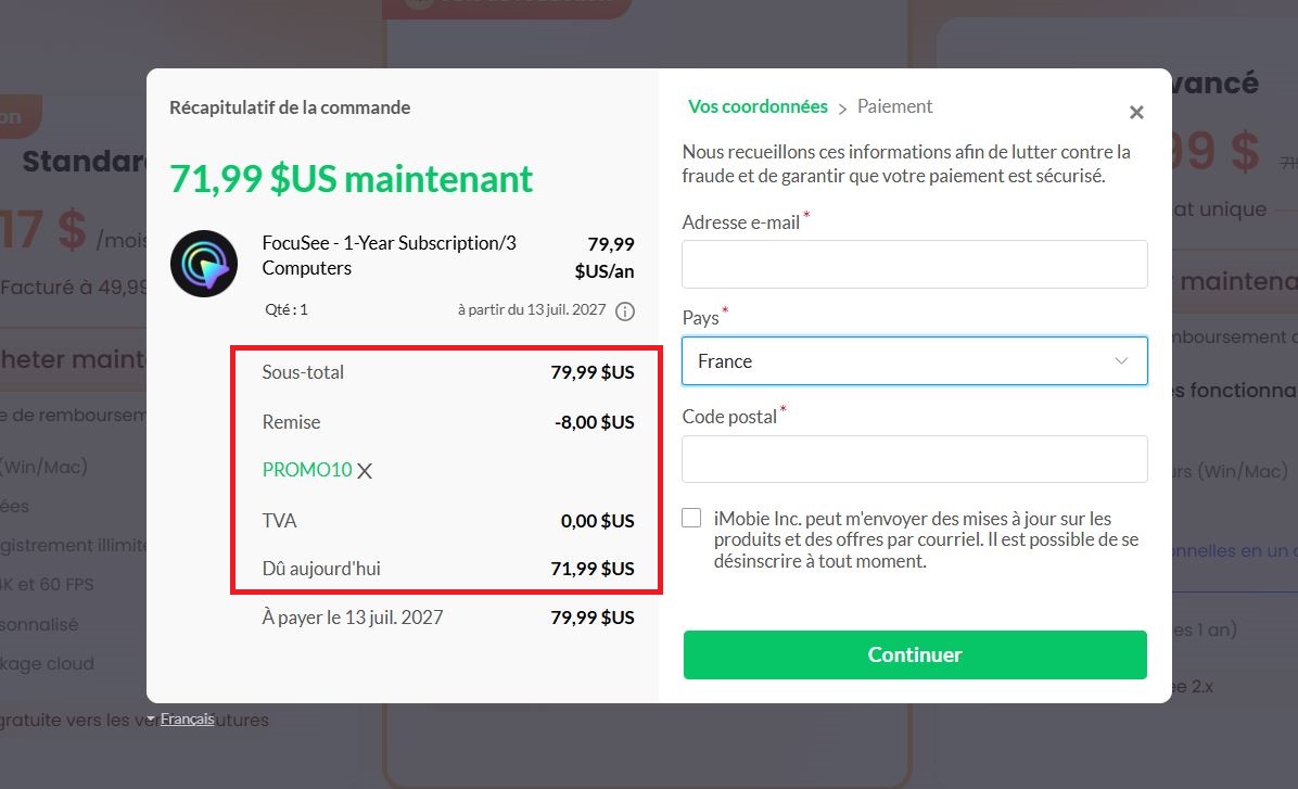 Скидка -10% после ввода промокода FocuSee.