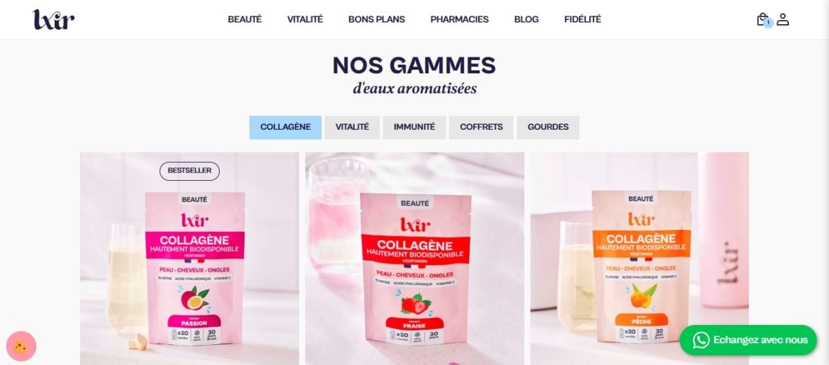 Pastiglie LXIR per aromatizzare l'acqua, disponibili con il codice promozionale ALUCARE15