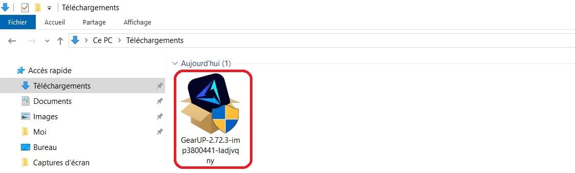 Установочный файл GearUP Booster для ПК.