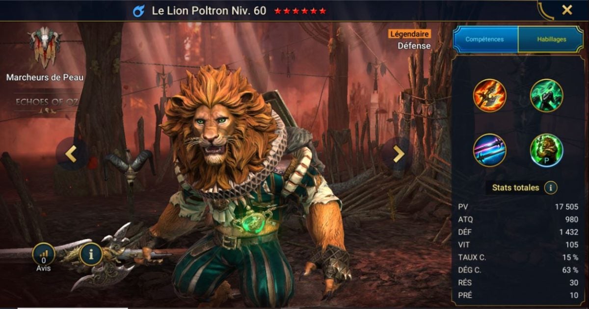 Guide til mestring, nåde og artefakter mod Den fejge løve (The Cowardly Lion) på RSL 