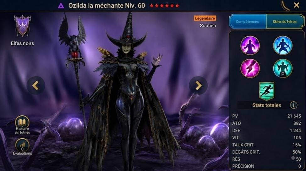 RSLにおける「邪悪なるオジルダ（Ozilda The Wicked）」のマスター、グレース、アーティファクトガイド 