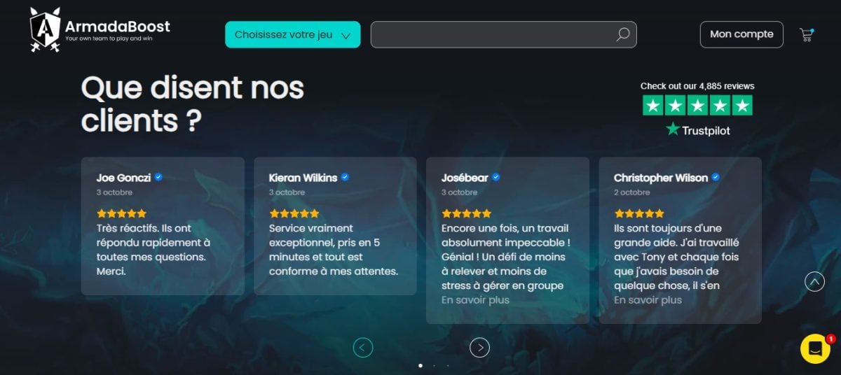 A los usuarios les gusta la rapidez de respuesta de ArmadaBoost y de su equipo