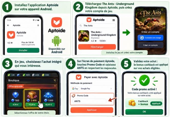 nikmati cashback untuk pembelian yang memenuhi syarat di The Ants Underground Kingdom