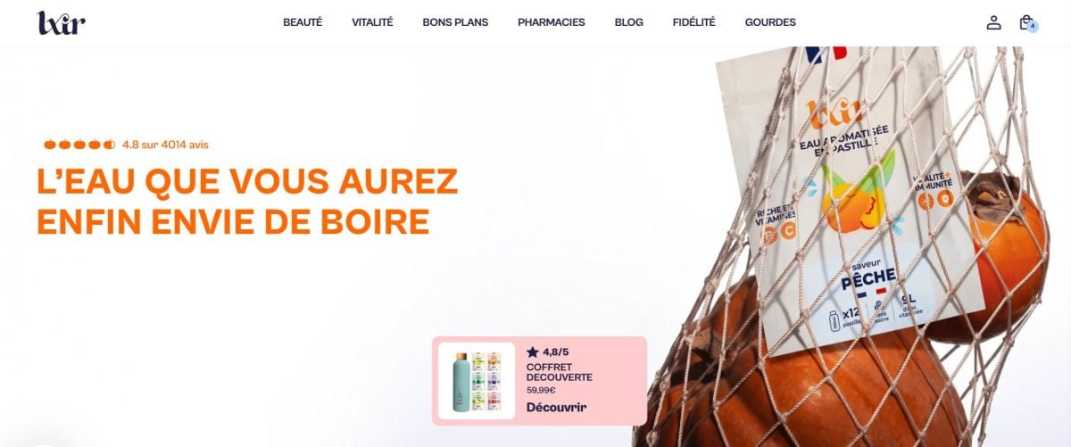 Page d'accueil du site officiel Lxir.